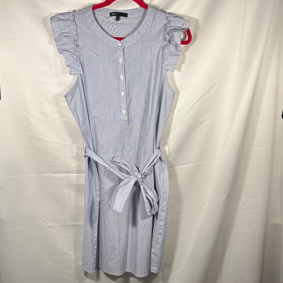 Gibson Dresses & Skirts - Gibon Women's Blue Ruffle Sleeve Dress SZ L